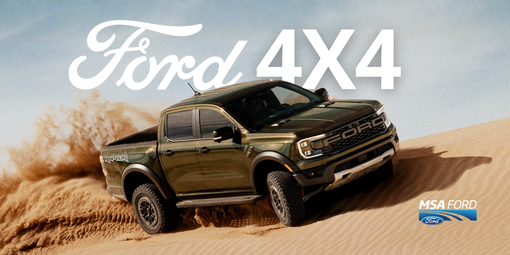 The Ford 4x4 system gives drivers the strength and control to take on any challenge. Visit MSA Ford to test drive!